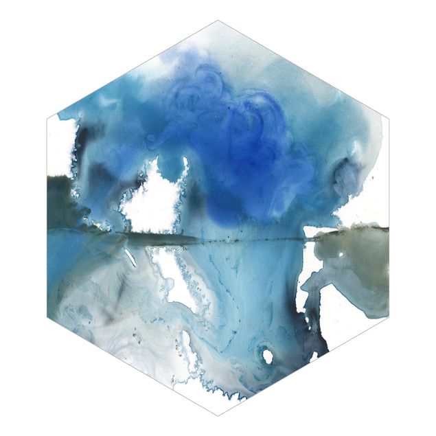 Papier peint hexagonal autocollant avec dessins - Glacier Melt I