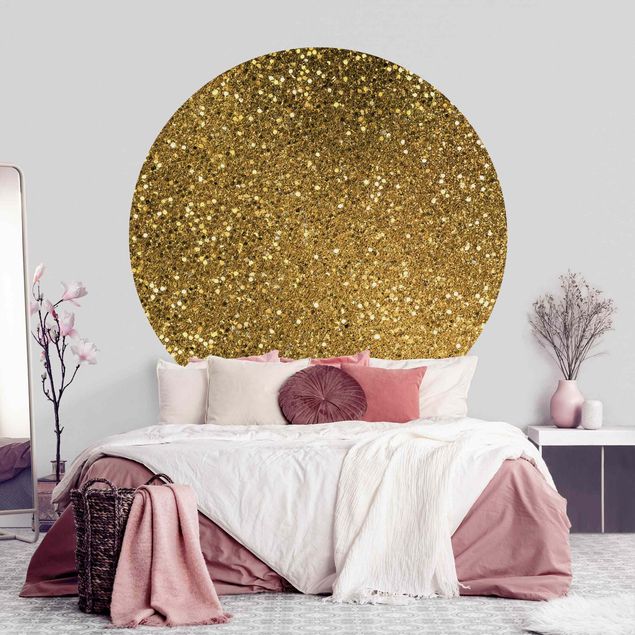 Déco murale cuisine Confettis de paillettes en or
