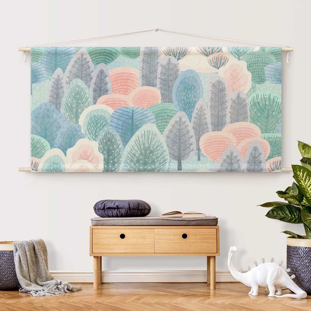 Tableau paysage Happy Forest In Pastel