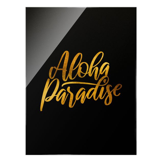 Tableaux Or - Aloha Paradise sur noir