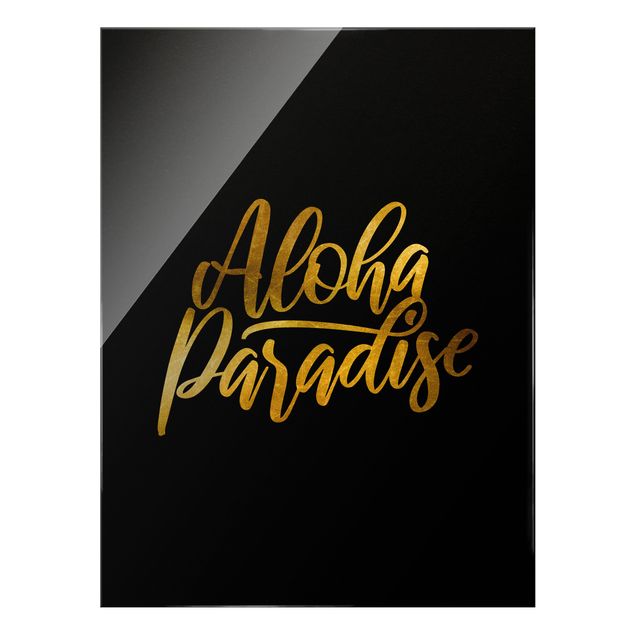 Tableaux Or - Aloha Paradise sur noir