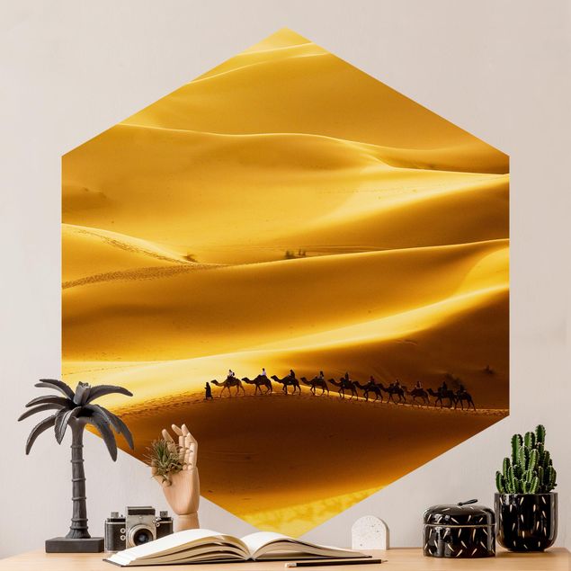 Papier peint panoramique dune Dunes d'or
