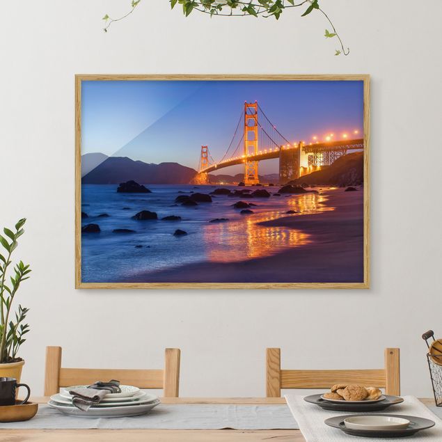 Décorations cuisine Pont du Golden Gate au crépuscule