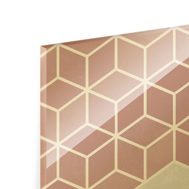 Tableau décoration Golden Geometry - Boss Lady Hexagon Pink