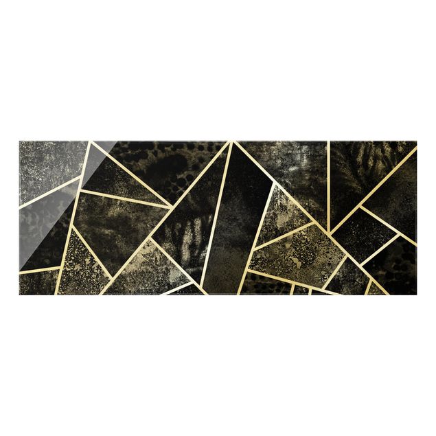 Tableaux de Elisabeth Fredriksson Géométrie dorée - Triangles gris