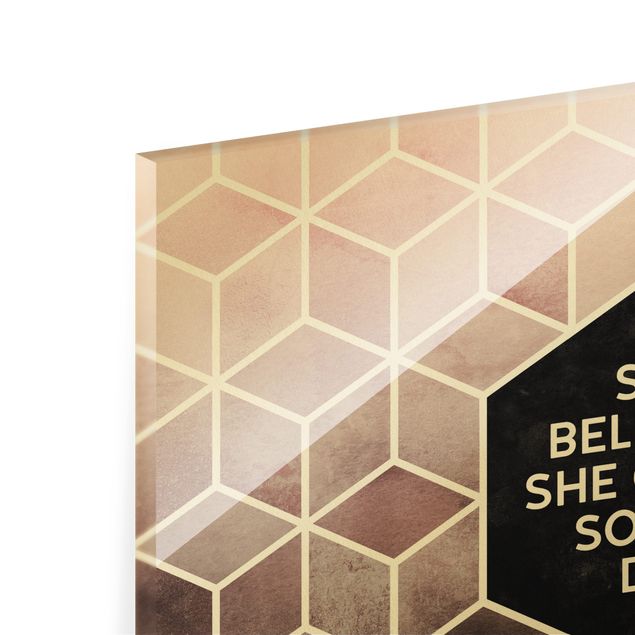 Tableaux muraux Golden Geometry - She Believed She Could