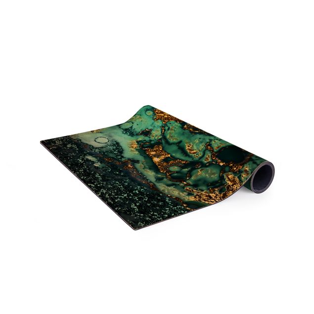 tapis salon noir Iles de la Mer Dorée Abstraites