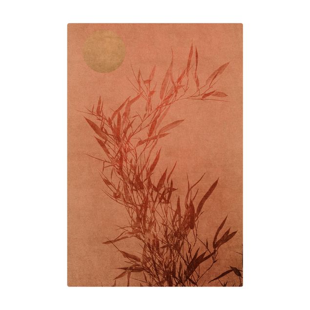 Tapis en liège - Golden Sun Pink Bamboo - Format portrait 2:3