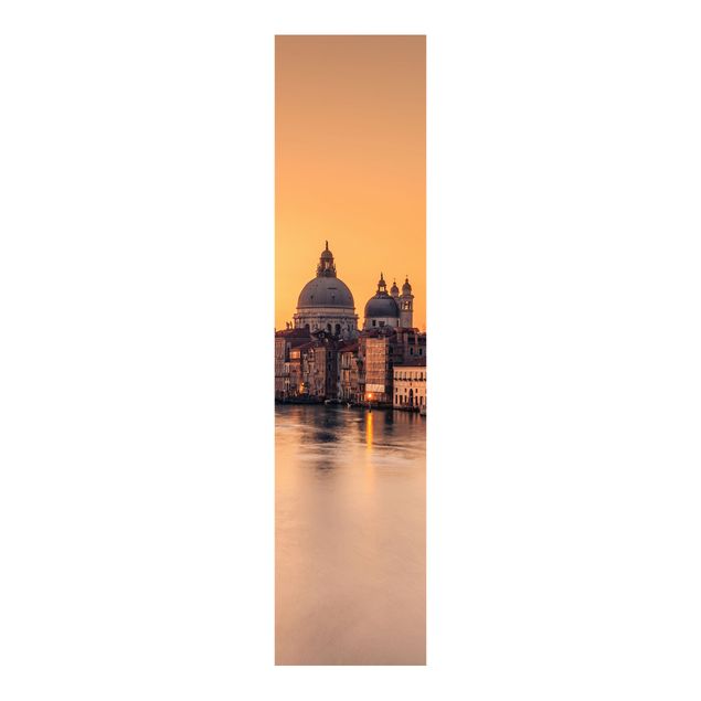 Panneaux coulissants avec architecture et skyline Venise dorée