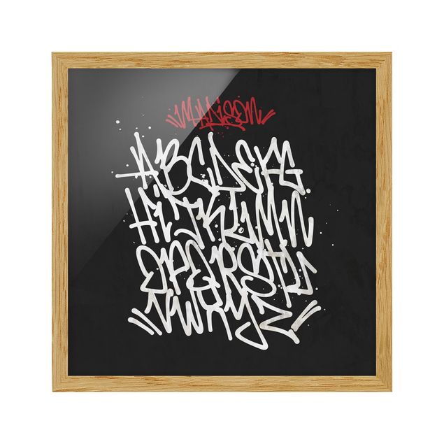 Tableau noir Graffiti Art Alphabet