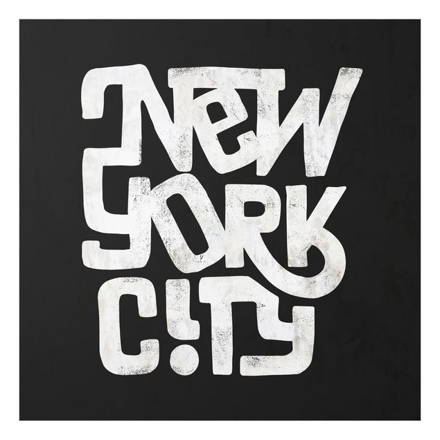 Tableau moderne Graffiti Art Calligraphy New York City Black