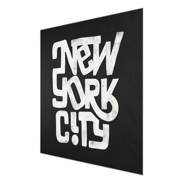 Tableaux noir et blanc Graffiti Art Calligraphy New York City Black