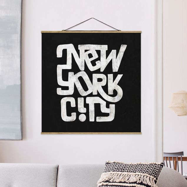 Cadre New York Graffiti Art Calligraphy New York City Black