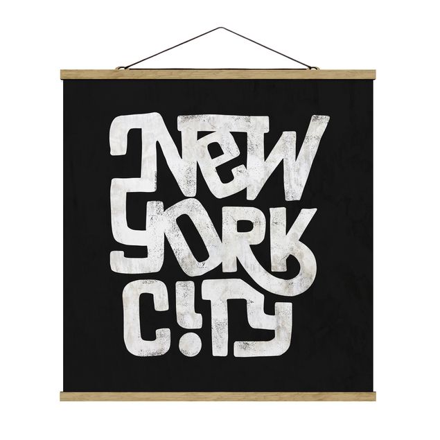 Tableau citation Graffiti Art Calligraphy New York City Black