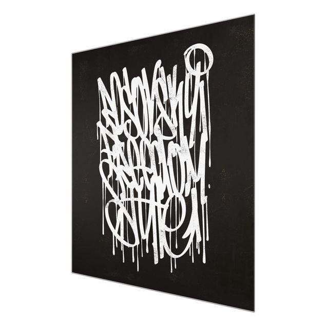 Tableaux en verre magnétique Graffiti Art Freedom Style