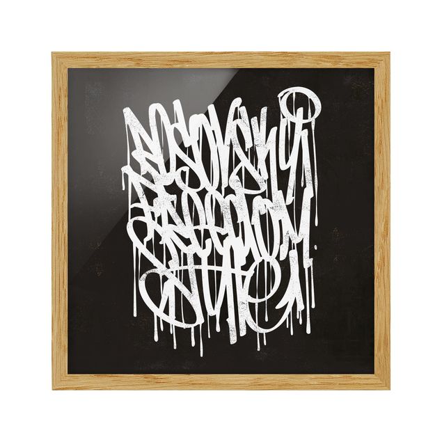 Tableaux noir et blanc Graffiti Art Freedom Style