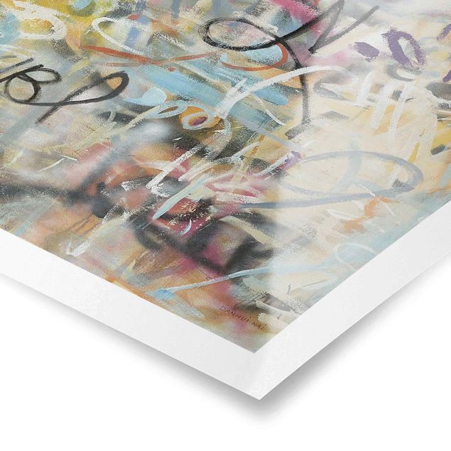 Poster reproduction - Graffiti Freedom In Pastel