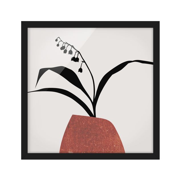 Affiches encadrées noir et blanc Monde végétal graphique - Muguet