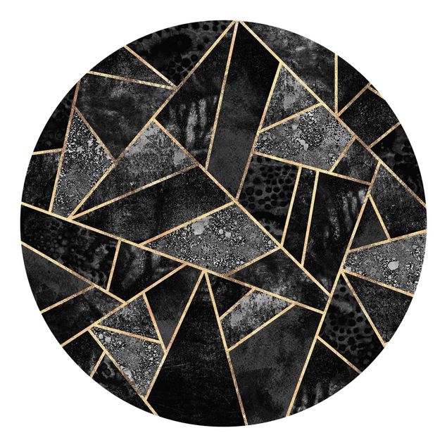 Tapisserie motif Triangles gris dorés