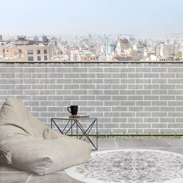 habillage terrasse Mur de briques grises