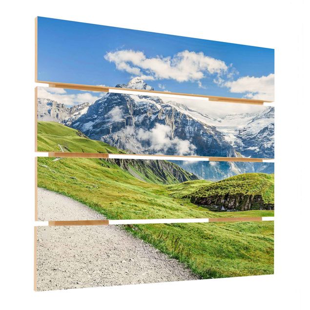 Impression sur bois - Grindelwald Panorama
