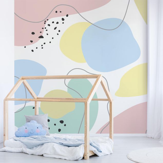 Déco chambre bébé Grandes formes géométriques - Pastel