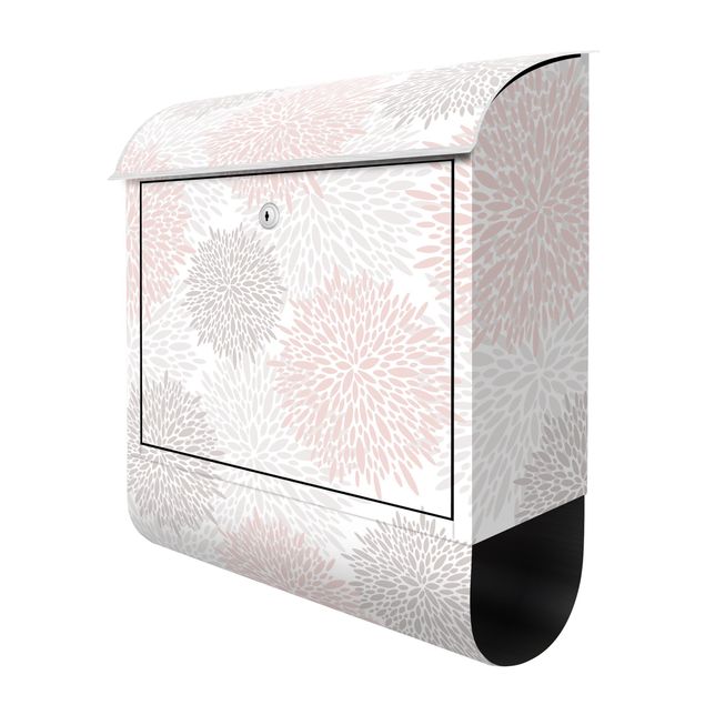 Letterbox - Big Drawn Dandelion In Light Pink