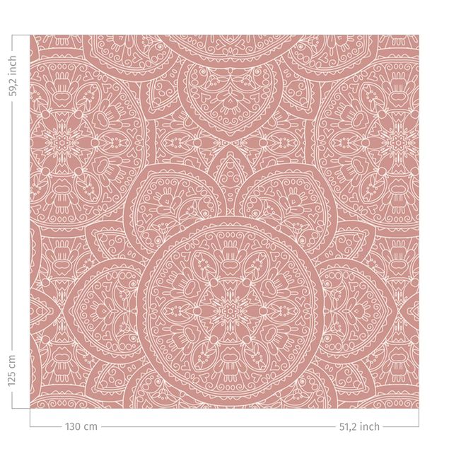 rideaux modernes Large Mandala Pattern In Antique Pink