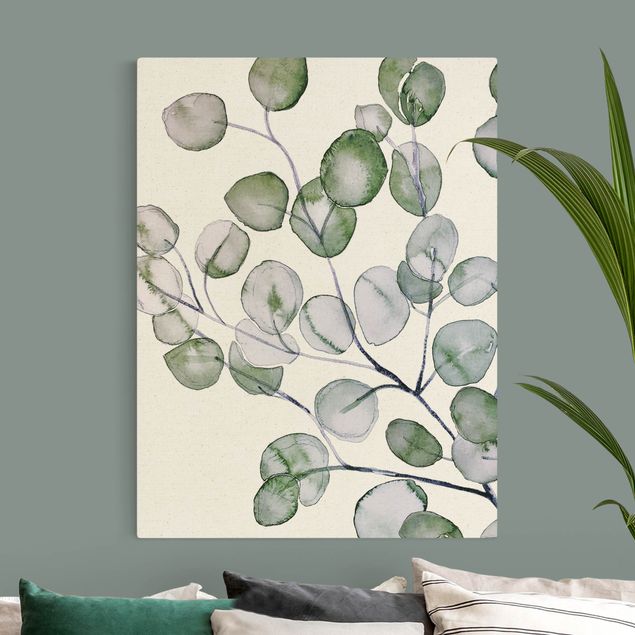 Tableaux moderne Branche d'eucalyptus vert aquarelle