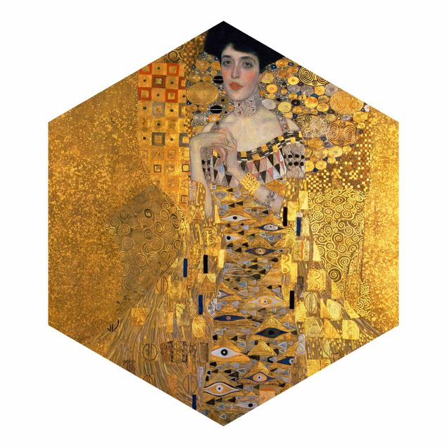 Papiers peintspanoramique hexagonal Gustav Klimt - Portrait d'Adele Bloch-Bauer I