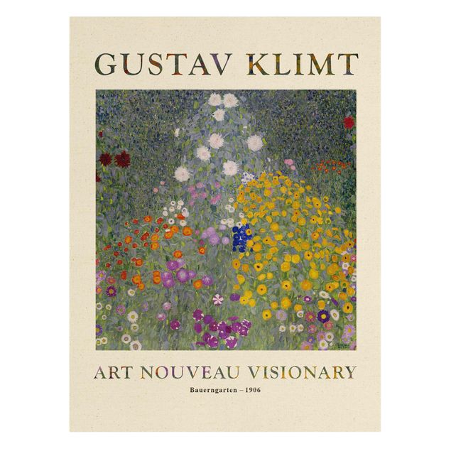 Tableau floral Gustav Klimt - Jardin du fermier - Édition musée