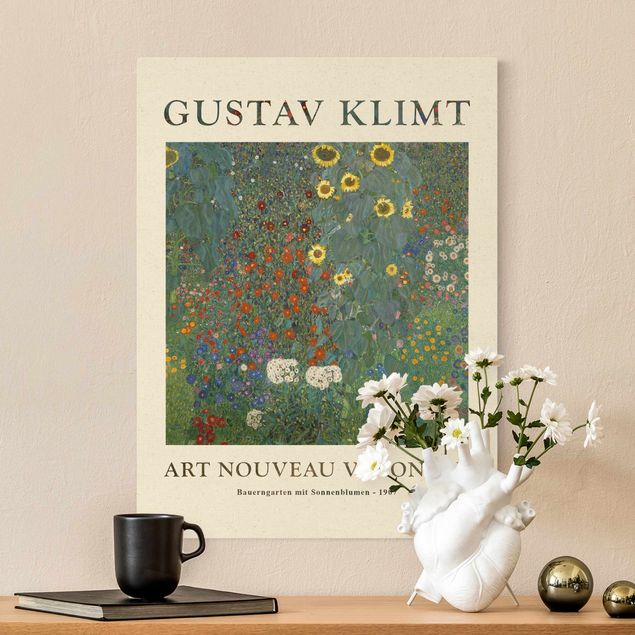 Tableau tournesol Gustav Klimt - Jardin du fermier avec tournesols - Édition musée