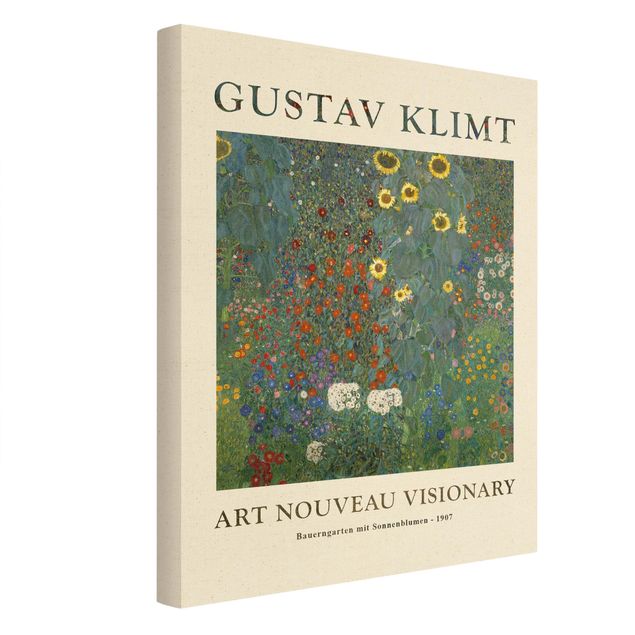 Tableau fleurs Gustav Klimt - Jardin du fermier avec tournesols - Édition musée