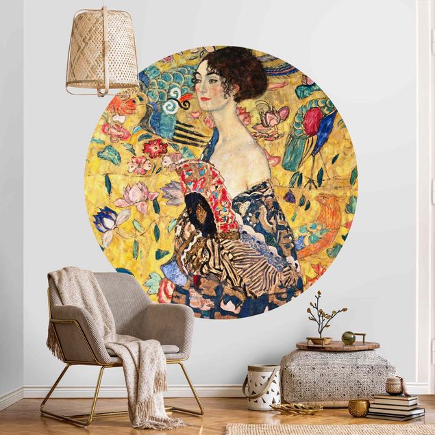 Tableau Art Déco Gustav Klimt - Dame à l'éventail