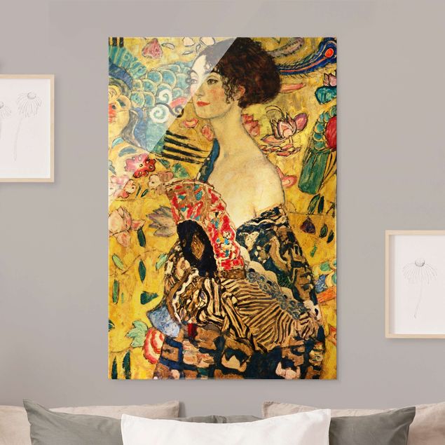 Tableaux klimt Gustav Klimt - Dame à l'éventail