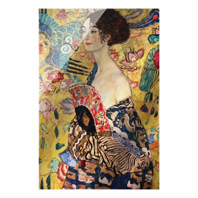 Tableau portraits Gustav Klimt - Dame à l'éventail