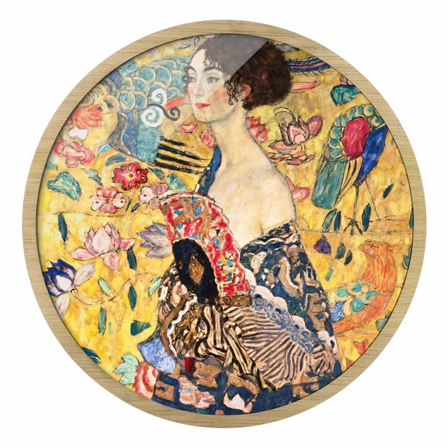 Tableau portrait Gustav Klimt - Dame à l'éventail