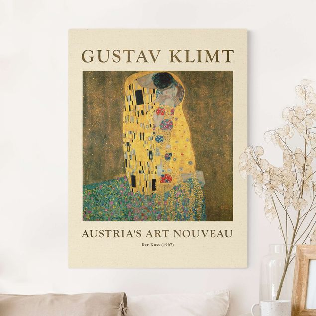 Tableaux art nouveau Gustav Klimt - Le baiser - Édition musée