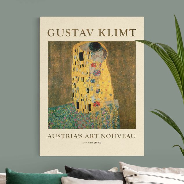 Tableau artistique Gustav Klimt - Le baiser - Édition musée