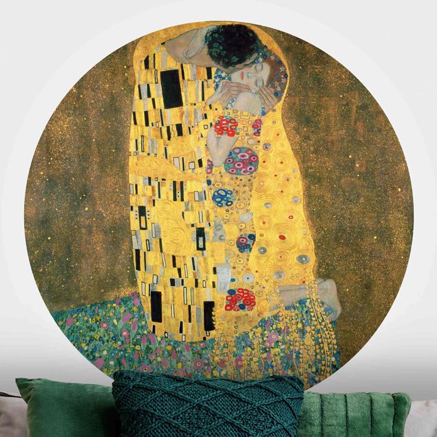 Papier peint rond autocollant - Gustav Klimt - The Kiss
