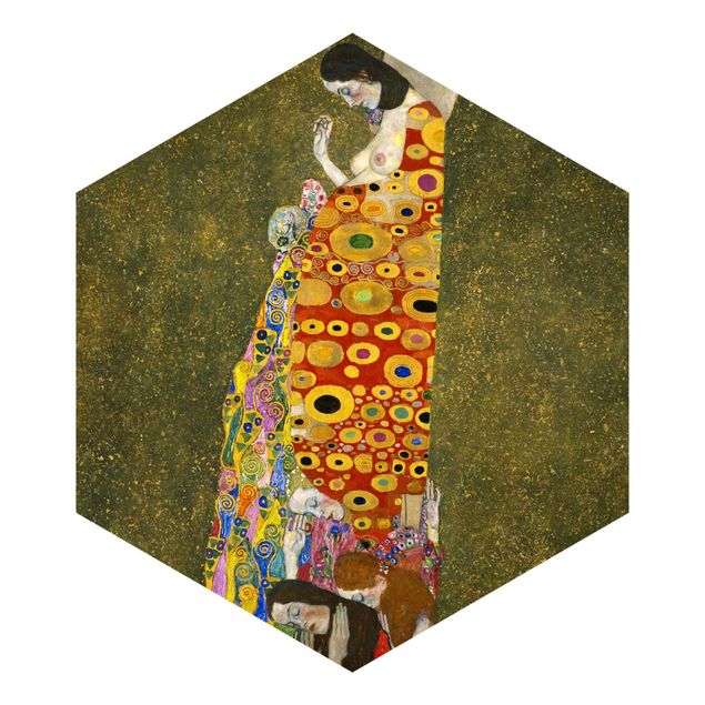 Papier peint hexagonal Gustav Klimt - Espoir II