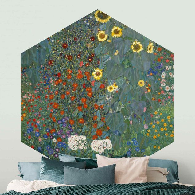 Tableau Art Déco Gustav Klimt - Tournesols de jardin