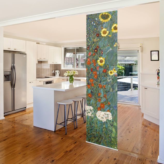 Déco mur cuisine Gustav Klimt - Tournesols de jardin