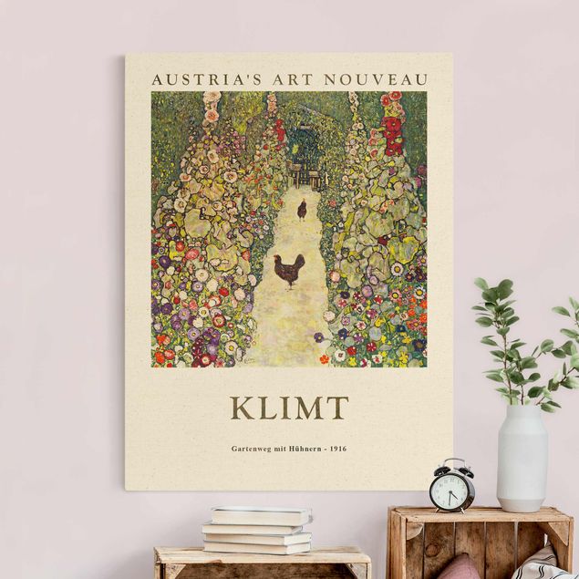 Tableaux Artistiques Gustav Klimt - Chemin à travers le jardin avec des poules - Édition musée