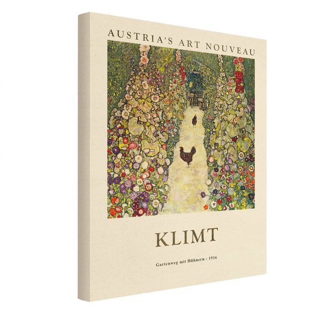 Tableaux animaux Gustav Klimt - Chemin à travers le jardin avec des poules - Édition musée