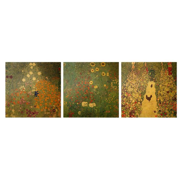 Tableaux fleurs Gustav Klimt - Dans le jardin