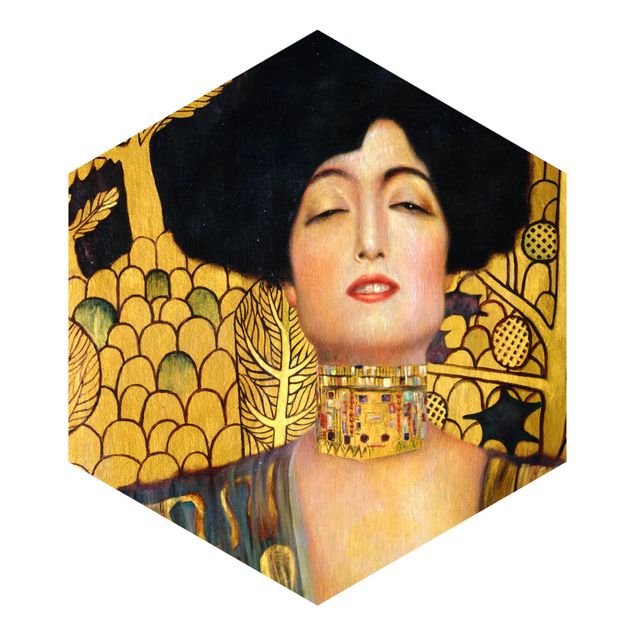 Papier peint panoramique hexagonal Gustav Klimt - Judith I