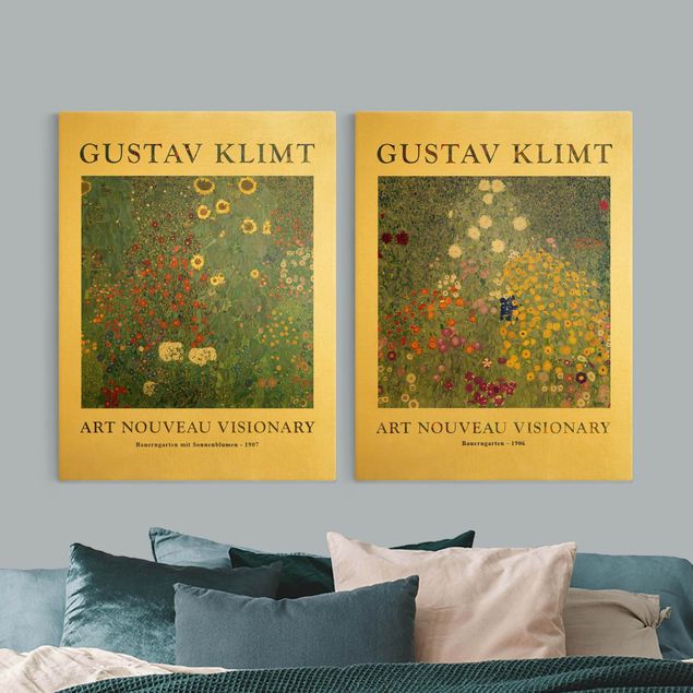 Tableau fleurs Gustav Klimt - Jardin du fermier - Édition musée