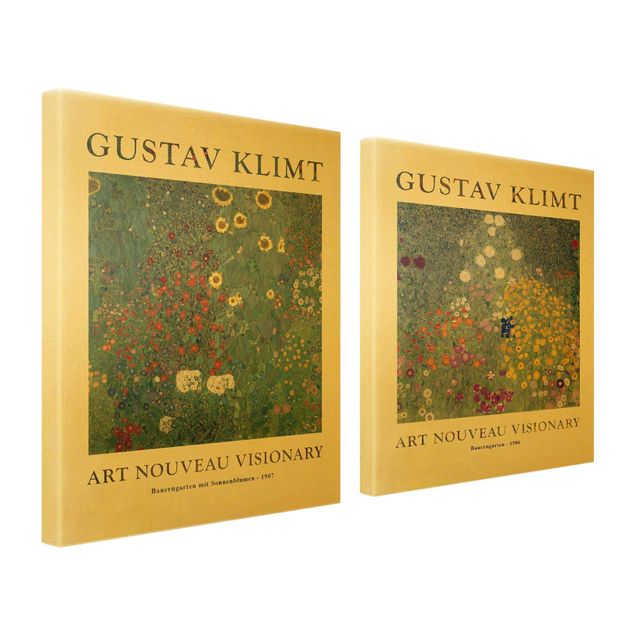 Tableau vert Gustav Klimt - Jardin du fermier - Édition musée