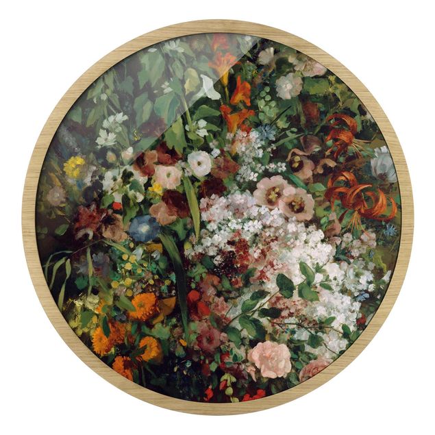 tableaux floraux Gustave Courbet - Bouquet de fleurs dans un vase